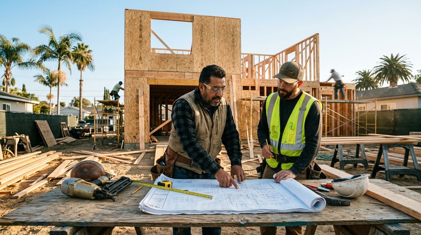 SkillSee Construction Crew On-Site Framing in Los Angeles
