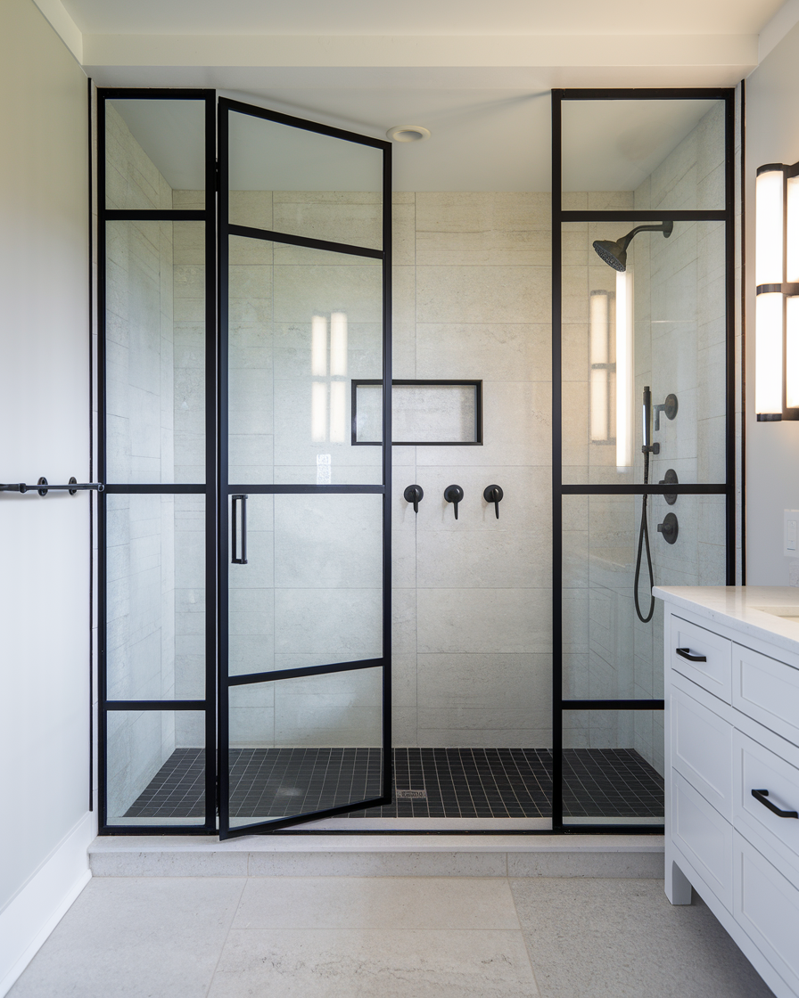 Full bathroom remodel with upgraded plumbing and new design